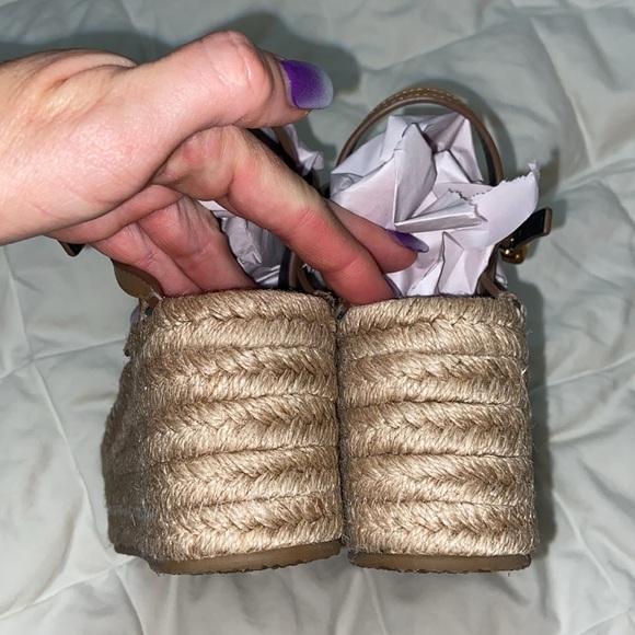 rag and bone HERA ESPADRILLE WEDGE SANDAL IN CIGAR LEATHER size 7 - Picture 10 of 12